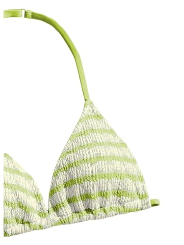 Image of RoseSeek Girl's Tie Dye Smocked 2 Piece Swimwear Sets Backless Halter Bikini Cute Brief Bathing Suit