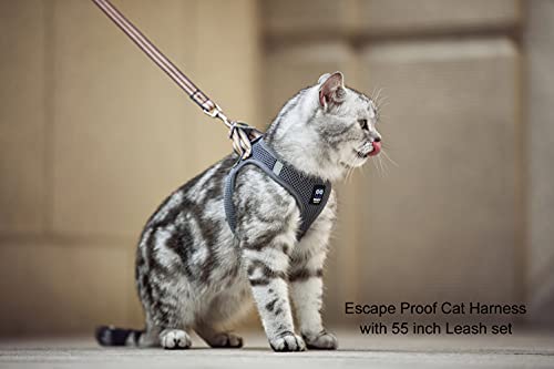 Balaynor Cat Harness Leash Walking Escape Proof, Adjustable Mesh Comfortable Vest Harnesses Cats, Breathable Reflective… - Image 6