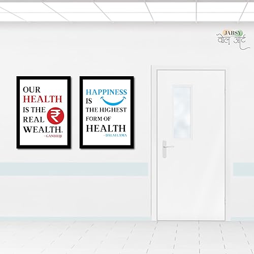 Image of JABSY Doctor Hospital Health Facts Medical Physiotherapy Dentist Wall Decor Poster Framed Gift (A4 Size- Set of 2) (Hospital 35)