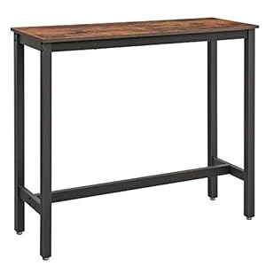 VASAGLE bartafel smal, keukentafel, aanrecht, rechthoekige bartafel, stevig metalen frame, 120 x 40 x 100 cm, eenvoudige…