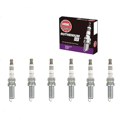 6 pc NGK Ruthenium HX Spark Plugs compatible with Infiniti G37 3.7L V6 2008-2013