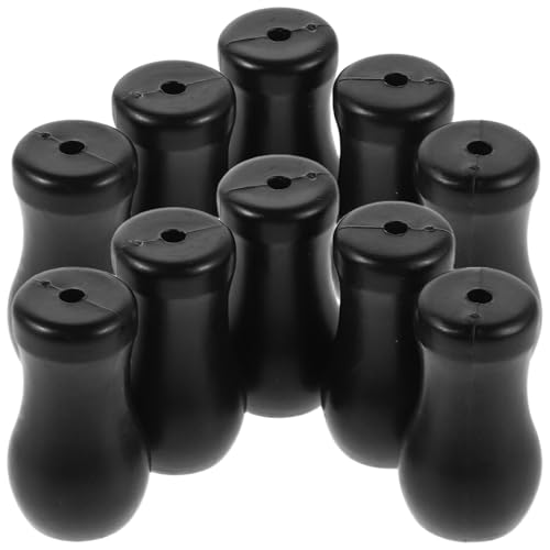 HOOTNEE 10 Pezzi Pomelli Cordini per Tende in Plastica Nera Tiranti per Corde Tende e Tapparelle Accessori per Finestre e Porte Facili da Installare Finitura Elegante per Soggiorno Camera