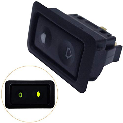 KuGee Interruptor de ventana eléctrica del coche, Pulsadores Botonera Elevalunas, Interruptor Universal de Control de Ventana de 6 Pernos 12V