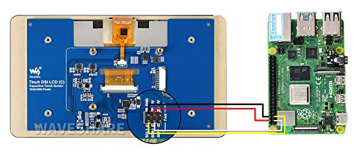 Image of 7inch DSI LCD 1024x600 Capacitive Touch IPS Display for Raspberry Pi 4B /3B+ /3A+ /Compute Module 4 /3+, Refresh Rate up to 60Hz
