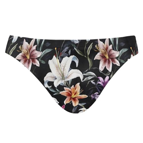 Mens Bikini Swimwear Gothic Skull Tropical Tulip Swimsuits for Men XXXL 202b8497