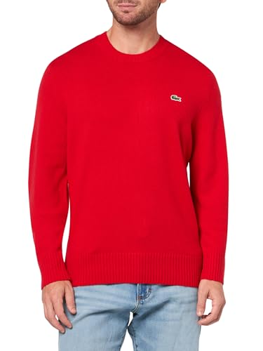 Lacoste Mens Carded Wool Crew Neck Sweater