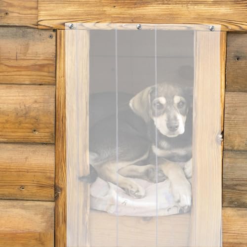 Rideau de porte pour chien découpable et volet de remplacement isolant DIY
