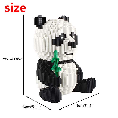 Larcele Panda Bausteine Spielzeug Bricks Tier Bauen Bauklötze,3689 Stücke KLJM-02 (Modell 2840) Mehrweg – Bild 3