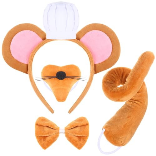 Costume de souris pour Halloween avec bandeau oreilles et nœud papillon