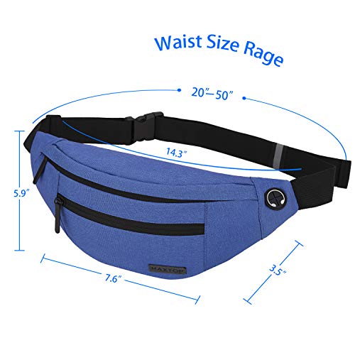 Image of MAXTOP Large Crossbody Fanny Pack Belt Bag for Women Men with 4-Zipper Pockets Gifts for Enjoy Sports Yoga Festival Workout Traveling Running Hands-Free Wallets Waist Pack Phone Bag Fits All Phones