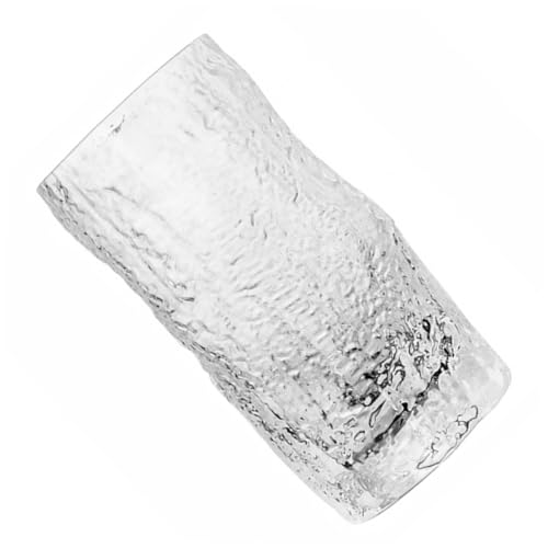 FUNOMOCYA 1pc Creative Tree Bark Texture Glass Cup for Juice and Drinkware Smooth Rim Multi-Purpose Beverage Mug for Friends