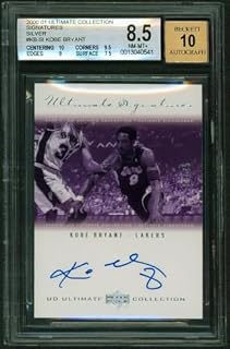 Kobe Bryant Signed 2000 Ultimate Collect Silver #KB-SI Card 8.5 Auto 10 BAS Slab - Basketball Autographed Cards