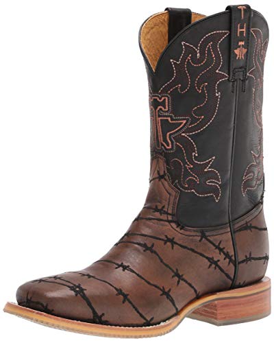 Men's Cowboy Western Boot, Black/Brown, 12 Wide