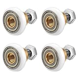 20mm Shower Door Rollers 4 Pcs Shower Door Wheels Replacement Part Doors Roller Wheel Bathroom Sliding Glass Doors Runner Wheels Sliding Track Wheel