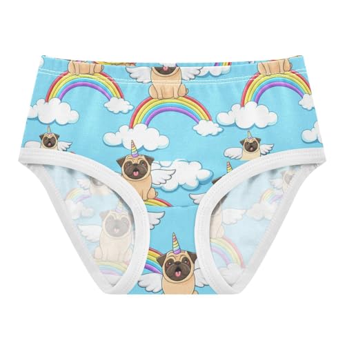 Joisal Print Toddler Underwear Floral 2t Cotton Little Girl Panties Cute Pug RainbowUnicorn Underpants Briefs