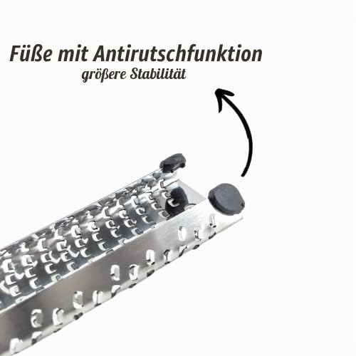 Foto von Microplane Zester Küchenreibe in Rot für Zitrusfrüchte, Hartkäse, Ingwer, Schokolade & Muskatnuss mit feiner Edelstahlklinge - Made in USA