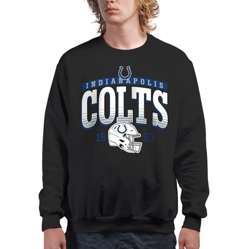 Junk Food NFL - Indianapolis Colts - Mighty - Officially Licensed Adult Pullover Fleece Crew Neck for Men and Women