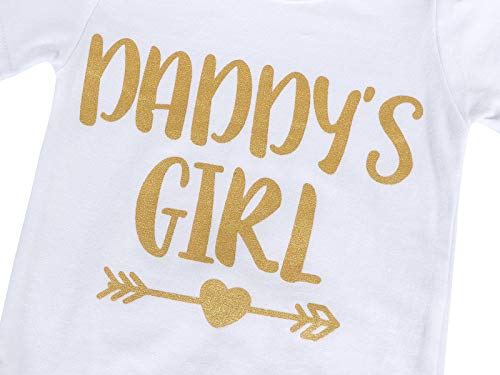 Jurebecia Conjunto de três peças Baby Girl Summer Cute, Letter print manga curta + shorts + lenço na