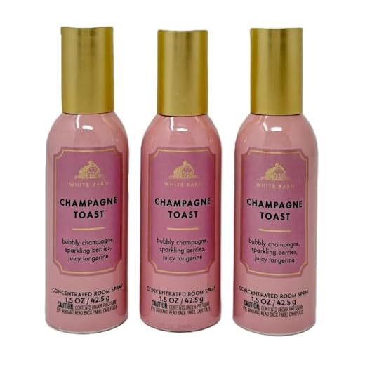 Bath and Body Works Champagne Toast Room Spray - Pack of 3
