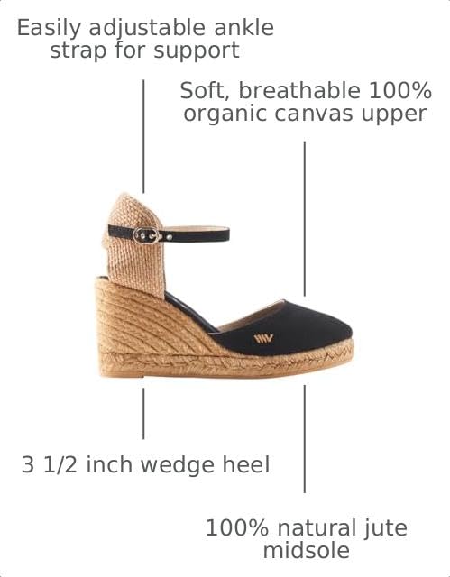 Image of VISCATA Satuna Women's Sandals Espadrille Canvas Buckle Wedges