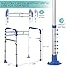 Lianjindun Toilet Safety Rails, Adjustable Toilet Frame for Elderly, Seniors, Handicap & Disabled, Foldable Handicap Toilet Handles Fit Any Toilets（Dark Blue）
