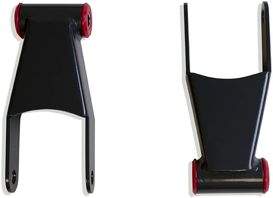 MaxTrac 411420 Leaf Spring Shackle Kit 2 in. Lowering Rear Powder Coated Grey Incl. Greasable Bushings/Sleeves Leaf Spring Shackle Kit