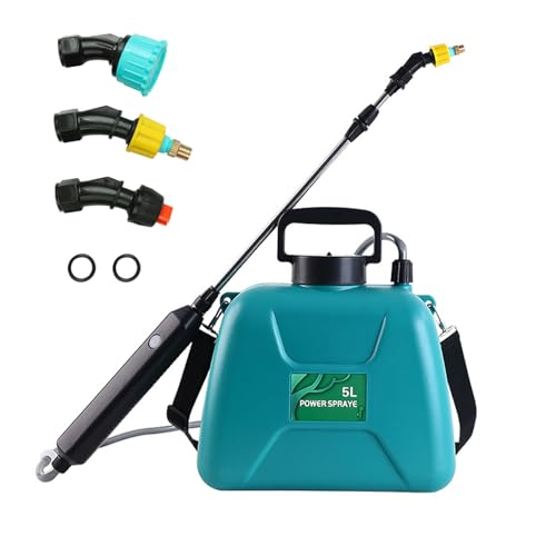 CALISTOUK Pulverizador Eléctrico para Plantas, Fumigadora Pulverizador 5 Litros, Pulverizadores Inalámbricos con Boquillas Regulable USB Recargable para Jardín y Lavado de Coches