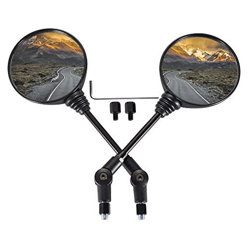GOOFIT Rétroviseurs latéraux à vis de conversion de 8 mm et 10 mm - Ajustement à 360° - Guidon rotatif - Compatible avec ATV UTV Dirt Bike Quad Scooter Cyclomoteur Moto Go Kart Buggy Quad Buyang