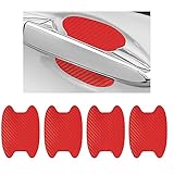jeseny 4PCS Car Door Handle Sticker, Carbon Fiber Anti-Scratches Car Door Cup Protector, Non-Marking...