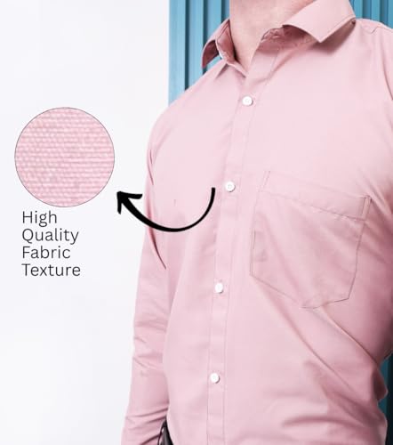 Image of CONTRARY Men's Pure Cotton Solid Stylish Casual & Formal Wear Shirt | Stylish Regular Fit Full Sleeve Comfortable Office Party Trendy Shirt - Multi Color