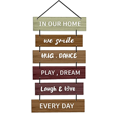 Image of EXPLEASIA Decorative Wall Hanging Wooden Art Decoration Item for Home Office Living Room Bedroom Decoration Items Home Decor Gift Items (In our home everyday)