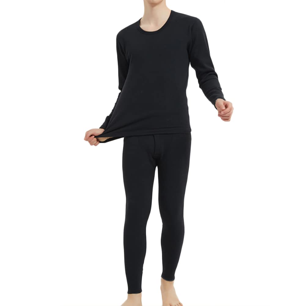 Men's Thermal Underwear with Inner Fleece Warm Ski Winter Workout Skiing Running Hiking Sports L-3XL