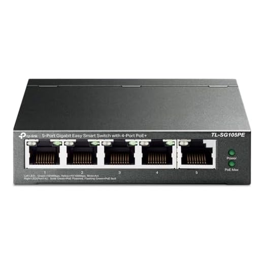 TP-Link 5 Port Gigabit PoE Switch | 4 PoE+ Port @65W | Easy Smart | Plug & Play | Limited Lifetime Protection | Shielded Ports | Support QoS, Vlan, IGMP and Link Aggregation (TL-SG105PE)