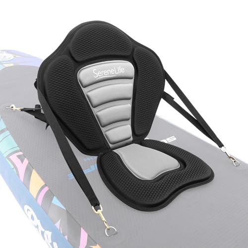 SereneLife asiento kayak, Paddle surf, Tabla, Silla, Accesorio, Diseño ajustado para todos los tamaños: grandes y pequeños, Desmontable, Universal, Botes de remo, Barcos de pesca