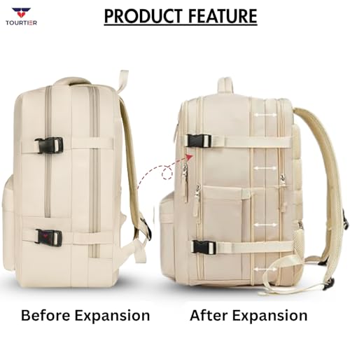 Image of Expandable Laptop Backpack with USB Charging Port, 15.6-Inch Travel & College Bag for Men & Women
