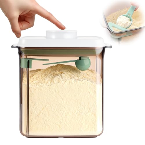 XHSBBB Contenedores herméticos de leche en polvo, contenedor de almacenamiento de alimentos, dispensador de fórmula, organizadores de cocina para harina, cereales y aperitivos XHSBBB Contenedores herméticos de leche en polvo, contenedor de almacenamiento de alimentos, dispensador de fórmula, organizadores de cocina para harina, cereales y aperitivos