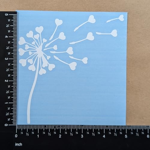 Image of Dandelion Blowing Decal 4 Pack: Blowing Dandelion Decals, Dandelion Flower, Dandelion Decals for Car Tumbler Laptop (White, Large ~5 inch)
