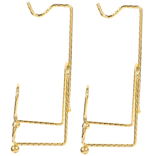 MAGICLULU 2pcs Plated Plate Display Stand Elegant Metal Holder for Home Decor for Showcasing Teacups Plates and More Office Kitchen