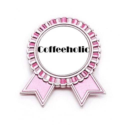 Pin Rosa Ganador Art Deco de metal con diseño exclusivo para amantes del café