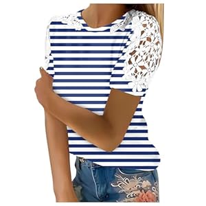 Womens Tops Summer Fashion Lace Crochet Short Sleeve Crewneck Shirts Casual Blouses Chiffon Blouses For Women 5 41tvnjgbaal. sl500 . ss300