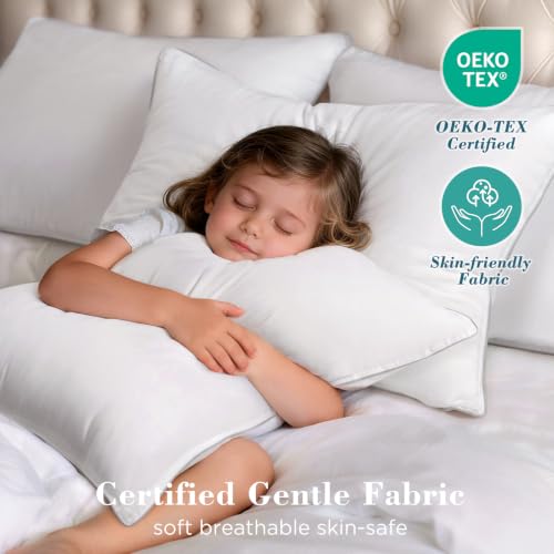Image of viewstar Pillows King Size Set of 2, Fluffy, White | Firm Support, Down Alternative, Hotel Quality, Oeko-Tex Certified, Plump Filling, Machine Washable, for Side Back Sleepers