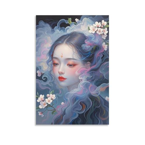 Œuvre d'art imaginative fairy vintage tableau déco élégant 40x60cm