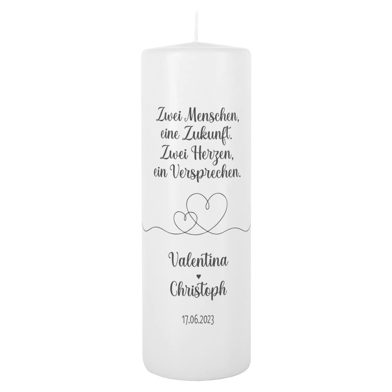 Herz & Heim Geburtstagskerze – Personalisierte Stumpenkerze Mit Namen & Alter, 20cm Hoch, 65h Brenndauer
