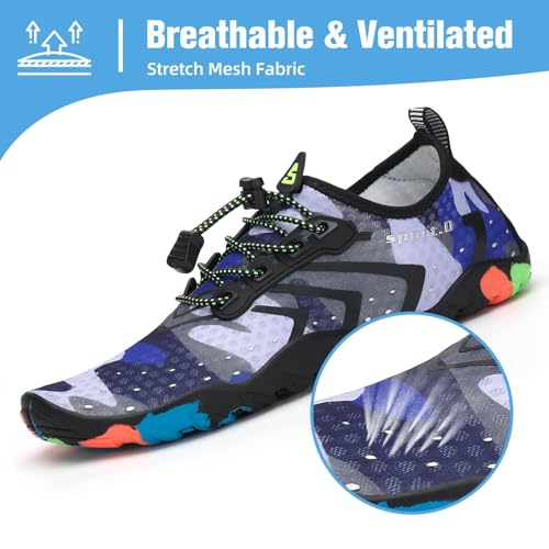 Image of Mishansha Water Shoes for Women Men, Quick-Dry Barefoot Swim Shoes with Drainage Holes, Lightweight Aqua Shoe for Beach Pool River Boating Yoga Walking