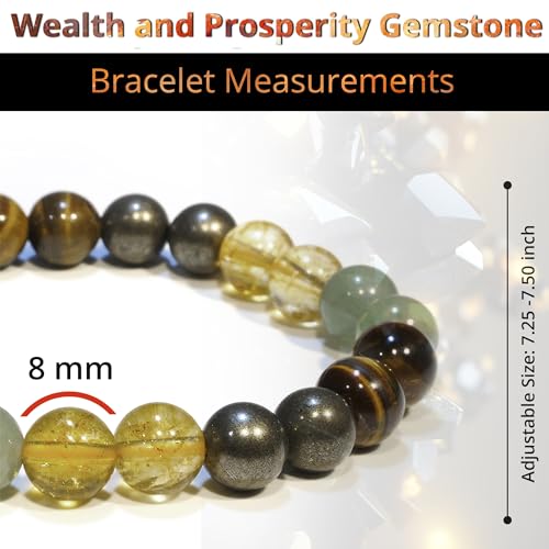 Image of ANAYA AGATE Healing Crystal Bracelet for Women and Men - 8mm Round Beaded Bracelet for Men and Women - Unisex Stretchy Gemstone Bracelet for Healing and Protection