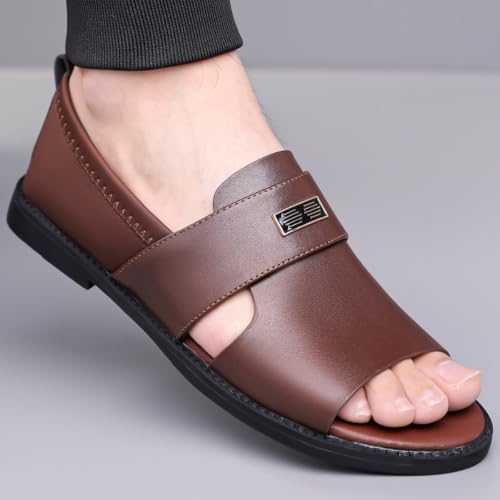 Sandalias de cuero para hombre ideales para caminar, conducir y usar en casa 7