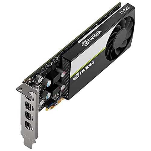 NVIDIA T1000 Carta Grafica Professionale 4GB GDDR6 PCI Express 3.0 x16, Singolo Slot, 4x Mini-Porta del display, 8K Supporto, Ventilatore attivo ultra-silenzioso - Scheda video - Immagine 1