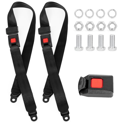 Universal Golf Cart Seat Belt Adjustable, 2 Pack Golf Cart