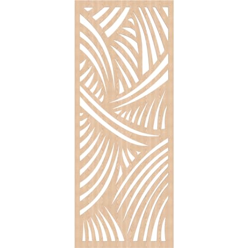 Image of 37 3 /8 inchW x 94 3 /8 inchH x 3 /8 inchT Chester Decorative Fretwork Wood Wall Panels, Red Oak