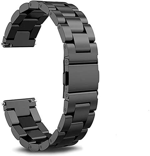 Bracelet de montre en acier de qualité supérieure noir 20mm pour sublimer votre montre S3